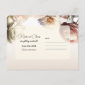 Pachy Pink Creamy Weiße Blume Save the Date Ankündigungspostkarte (Rückseite)