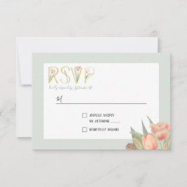 Pachy Pink & Mint Frühlingshuppen RSVP Karte