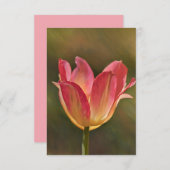 Pachy Pink Tulip Art Flat Note Card Dankeskarte (Vorne/Hinten)