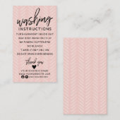 Pachy Pink Waschanleitung Visitenkarte (Vorne/Hinten)