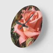Pachy Rosa Rose Runde Wanduhr (Winkel)