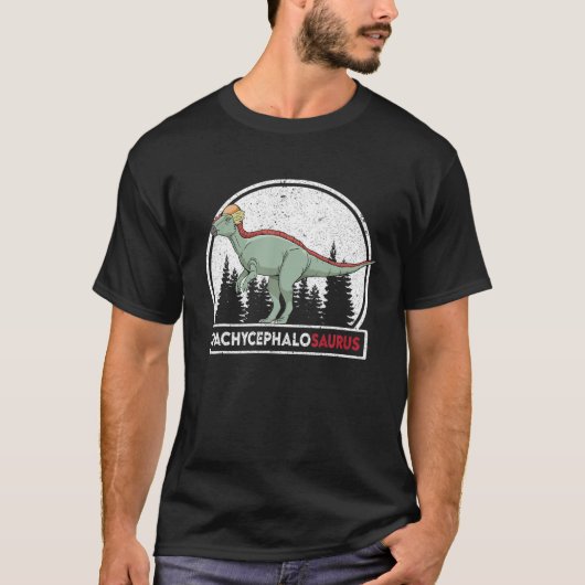 Pachycephalosaurus Design Dinosaurier T-Shirt (Vorderseite)