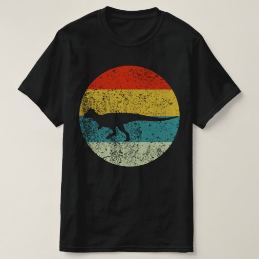 Pachycephalosaurus Retro Vintage Silhouette 70er T-Shirt (Design vorne)