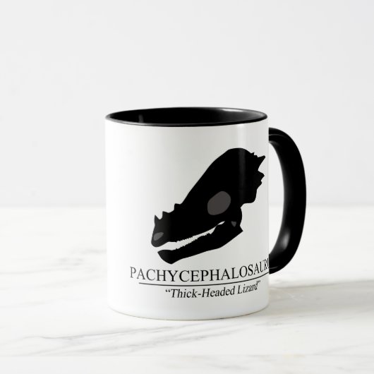 Pachycephalosaurus Schädel Tasse (VorderseiteRechts)