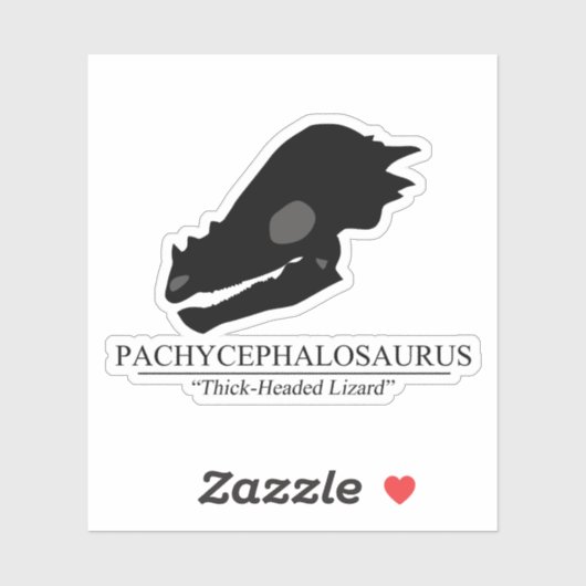 Pachycephalosaurus Skull Aufkleber (Blatt)
