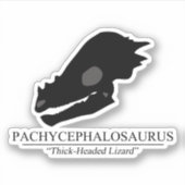 Pachycephalosaurus Skull Aufkleber (Vorderseite)