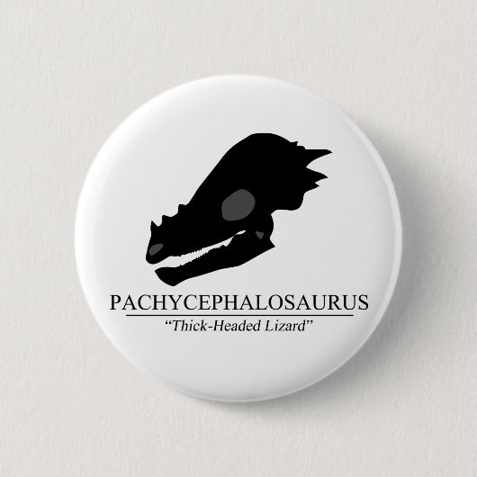 Pachycephalosaurus Skull Button (Vorderseite)