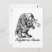 Pachyderms Canon Violine spielt Elephant Fiddle Postkarte (Vorne/Hinten)