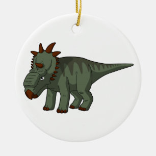 Pachyrhinosaurus - Cartoon Dinosaurier Keramik Ornament