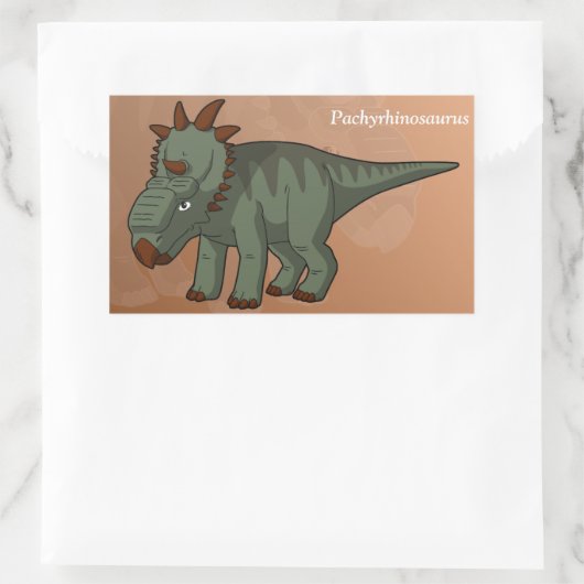 Pachyrhinosaurus Dinosaurier Rechteckiger Aufkleber (Tasche)