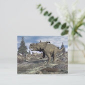 Pachyrhinosaurus dinosaurier Walking - 3D rendern Postkarte (Stehend Vorderseite)
