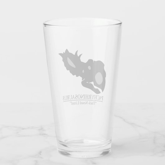 Pachyrhinosaurus Skull Glas (Rückseite)