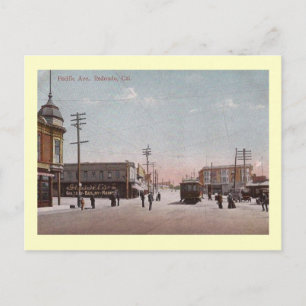 Pacific Ave., Redondo Beach, Kalifornien Vintage Postkarte
