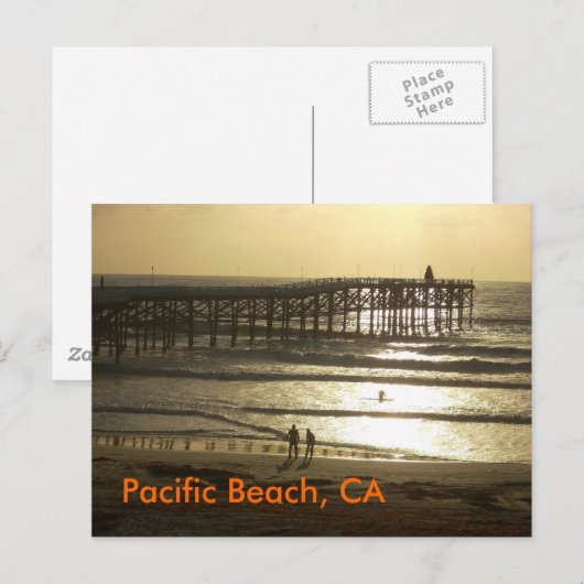Pacific Beach, CA Postkarte (Vorne/Hinten)