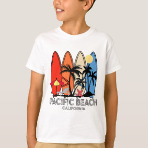 Pacific Beach Kalifornien Retro-Surfbrett Vintage T-Shirt