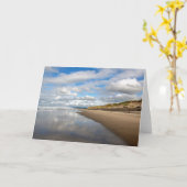 Pacific Beach Reflektion Grußkarte Karte (Gelbe Blume)