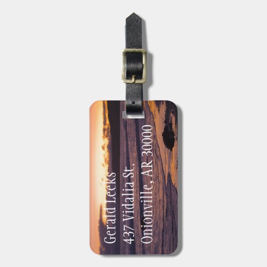 Pacific Beach Sunset Gepäckanhänger (Vorderseite vertikal)