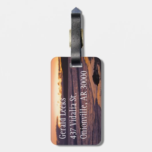 Pacific Beach Sunset Gepäckanhänger (Rückseite vertikal)