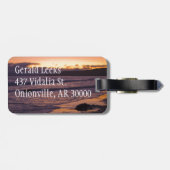 Pacific Beach Sunset Gepäckanhänger (Rückseite horizontal)