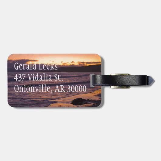 Pacific Beach Sunset Gepäckanhänger (Rückseite horizontal)