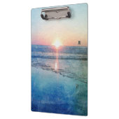 Pacific Beach Sunset Watercolor Klemmbrett (Links)