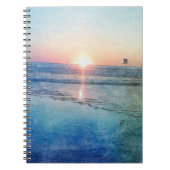 Pacific Beach Sunset Watercolor Notizblock (Vorderseite)