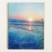 Pacific Beach Sunset Watercolor Planer (Vorderseite)