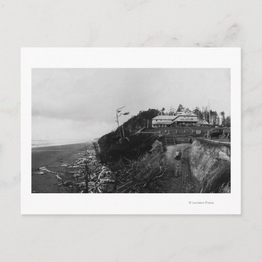 Pacific Beach, WA - Pacific Beach Hotel und Old Postkarte (Vorderseite)