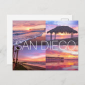 Pacific Beach Windansea Ocean Sunset San Diego Postkarte (Vorne/Hinten)