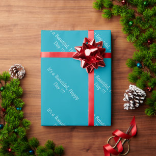 Pacific Blue 00A1B9 - Benutzerdefinierte Meldung o Geschenkpapier