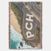 Pacific Coast Highway Aerial Travel Art Decke (Vorderseite Vertikal)