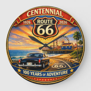 Pacific Coast Highway Centennial Sonnenuntergang Große Wanduhr