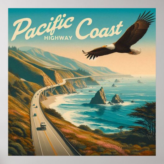 Pacific Coast Highway Eagle Poster (Vorne)