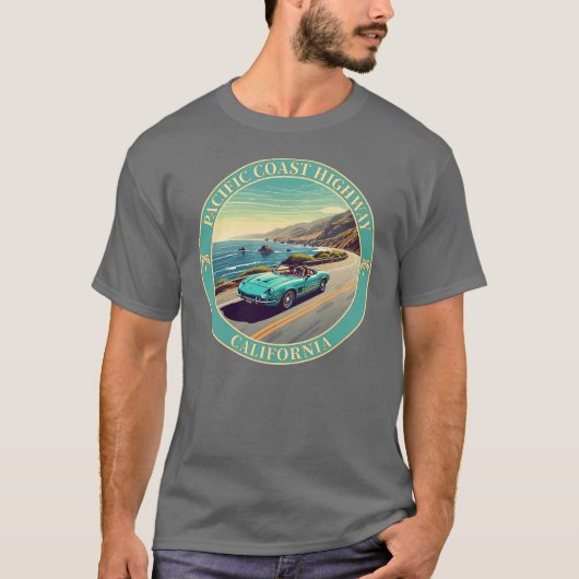 Pacific Coast Highway Kalifornien T-Shirt (Vorderseite)