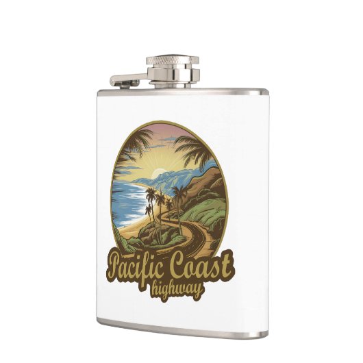 Pacific Coast Highway Retro Flachmann (Links)