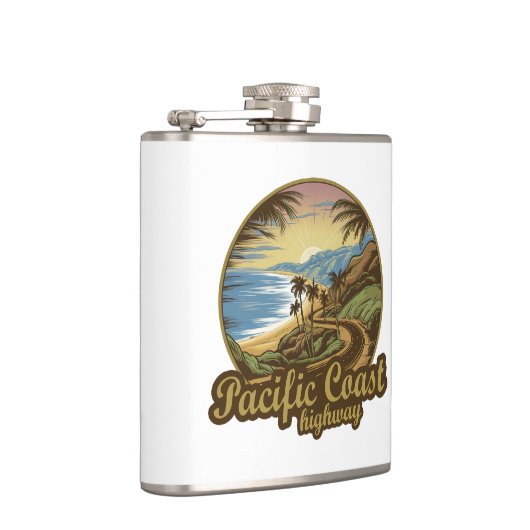 Pacific Coast Highway Retro Flachmann (Rechts)