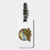 Pacific Coast Highway Retro Gepäckanhänger (Vorderseite vertikal)