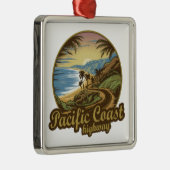 Pacific Coast Highway Retro Ornament Aus Metall (Rechts)