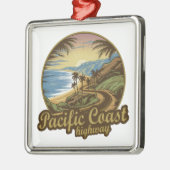 Pacific Coast Highway Retro Ornament Aus Metall (Links)