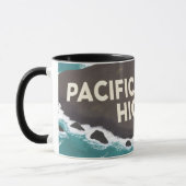 Pacific Coast Highway Retro Travel Art Tasse (Links)