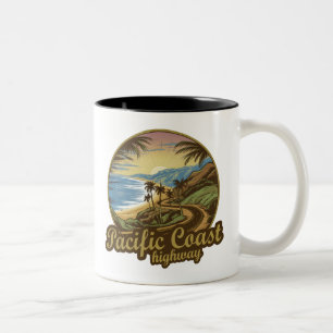 Pacific Coast Highway Retro Zweifarbige Tasse