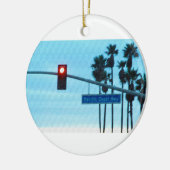 Pacific Coast Highway Sign California Beach Sky Keramik Ornament (Links)