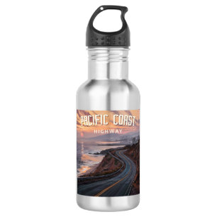 Pacific Coast Highway Sunset Edelstahlflasche
