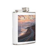 Pacific Coast Highway Sunset Flachmann (Rechts)