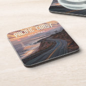 Pacific Coast Highway Sunset Getränkeuntersetzer (Linke Seite)