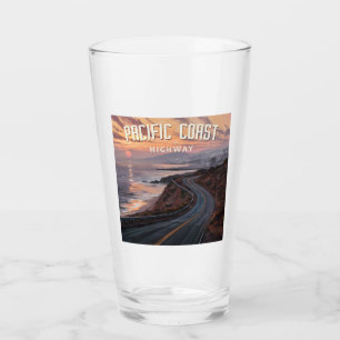 Pacific Coast Highway Sunset Glas
