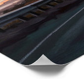 Pacific Coast Highway Sunset Poster (Ecke)
