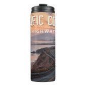 Pacific Coast Highway Sunset Thermosbecher (Vorderseite)
