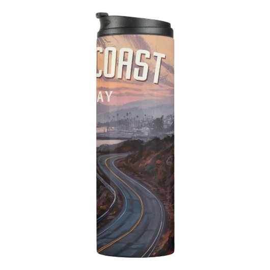 Pacific Coast Highway Sunset Thermosbecher (Nach rechts gedreht)