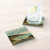 Pacific Coast Highway Vista Glasuntersetzer (Schrägansicht)